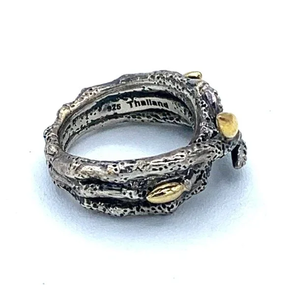 EXQUISITE DWECK DIAMOND DESIGNER SILVER RING GENUINE RARE , SIZE 7
